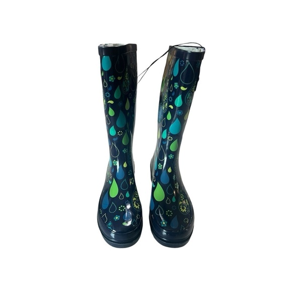 Western Chief Winter Rain Snow Garden Rubber Boots in Pouring Paisley NEW - Picture 5 of 11